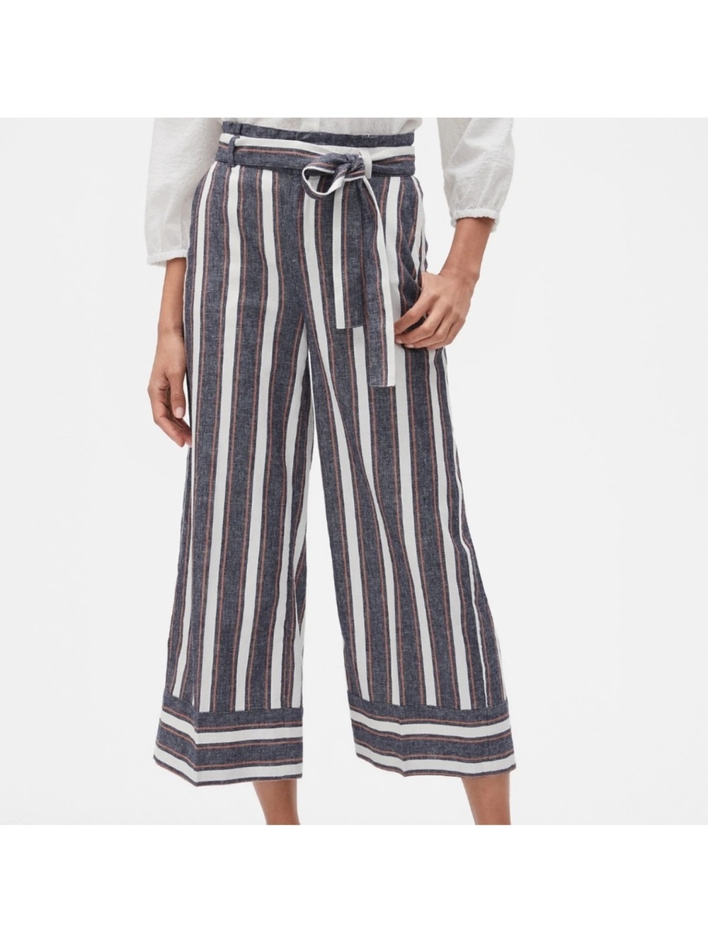 Banana Republic Linen/Cotton Blake Paperbag Pants
